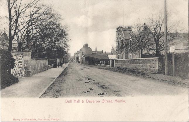 Postcard of Huntly Drill Hall - Click to go to next postcard - Lincoln